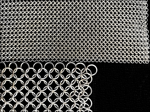 3.81 ring mesh silver stainless steel