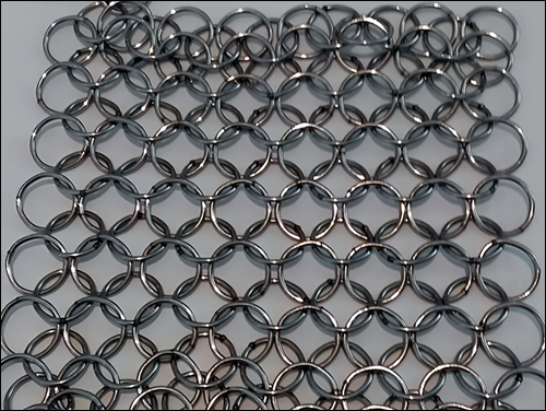 Stainless steel polished ring mesh for decorative curtains