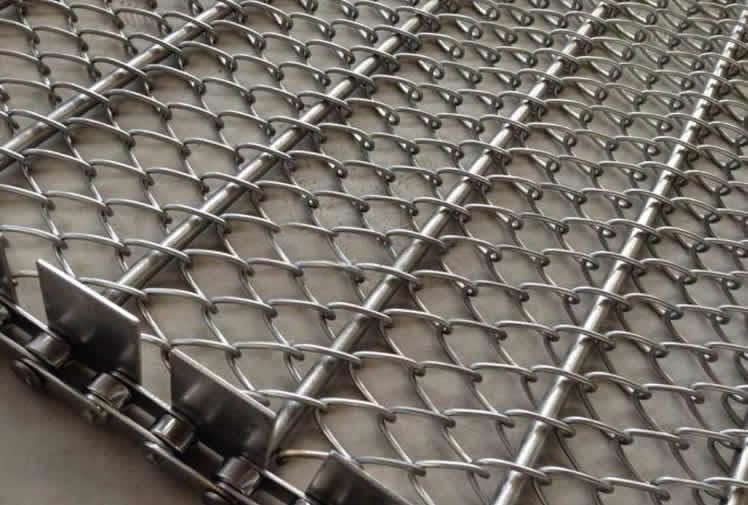 Stainless steel chain link conveyor belt diamond mesh type for dryer conveying uses