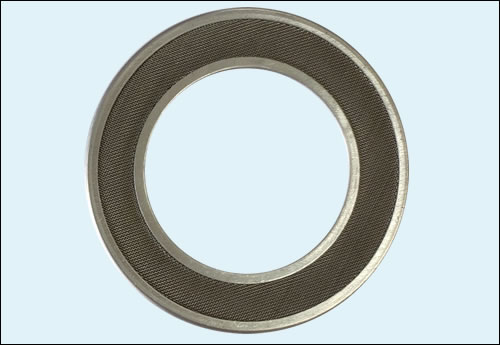 Stainless Steel Mesh 7 Layer Ring Shaped Filter Disc for Polymer, Rimmed Edge