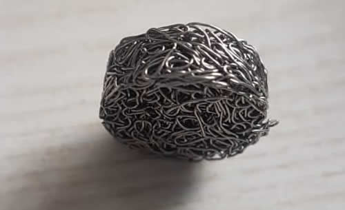 Compressed metal fiber filter ss 304 wire ball