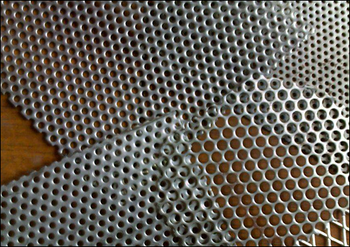 Chrome mesh steel perforate metal texture seamless 10542